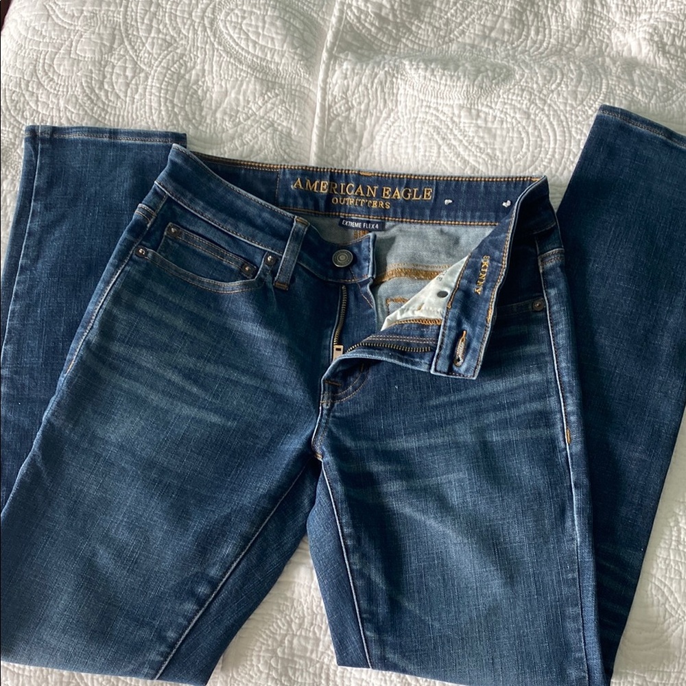 American Eagle Men's Skinny Jeans - Dark Blue - Extreme Flex 4